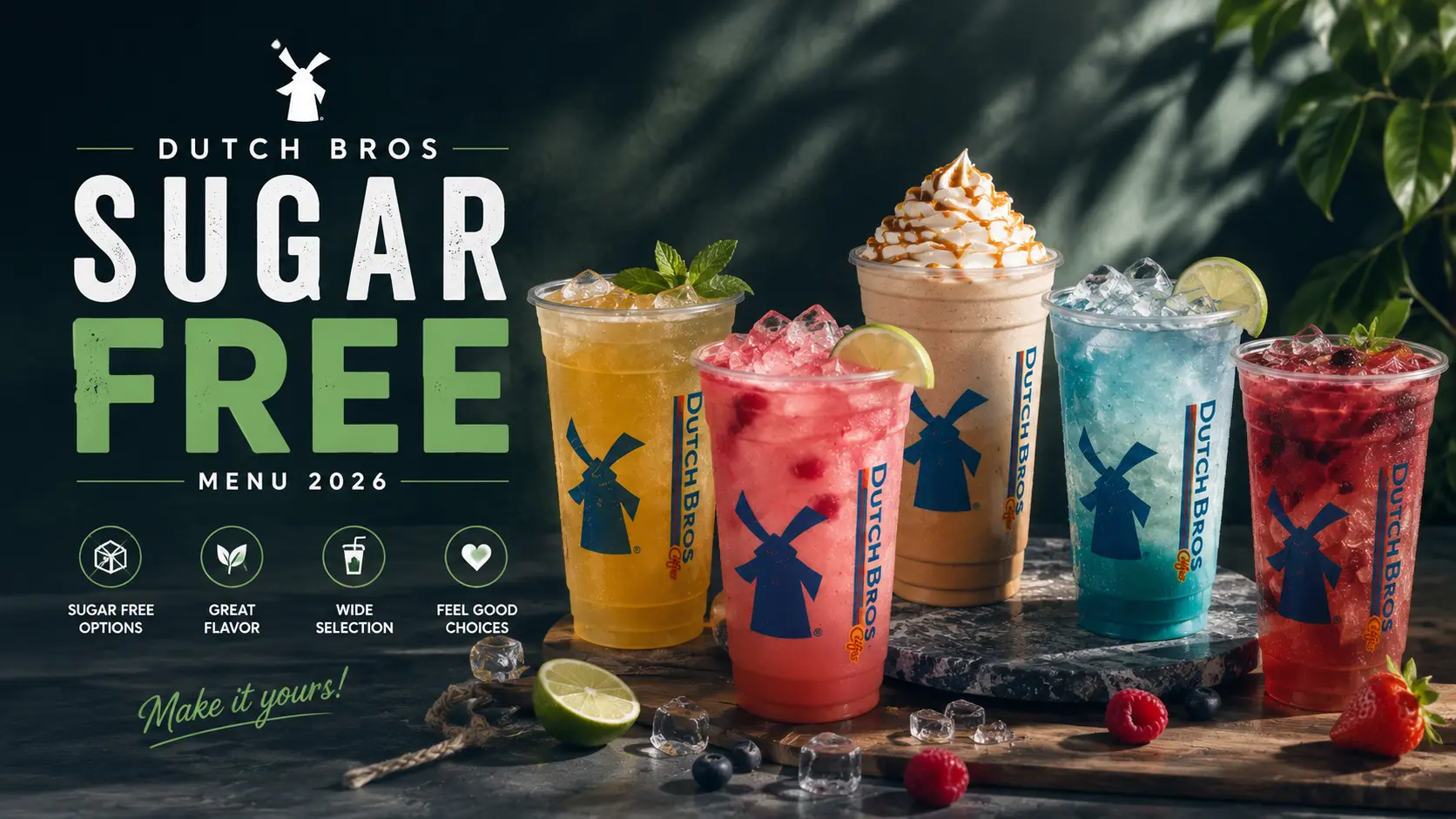 dutch bros sugar free menu